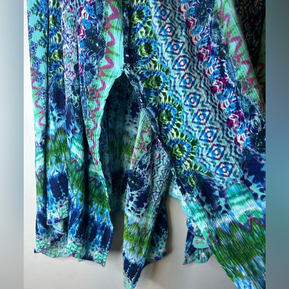 Bila Womens Maxi Skirt Sz Xl Handkerchief Hem Boho Hippie Beach Festival Fairy - Picture 3 of 6